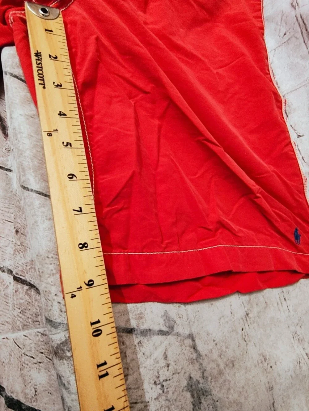 Polo Ralph Lauren Cargo Coral Red Vintage Swim Liner Shorts Medium Resort